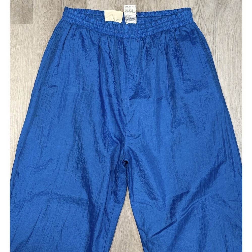 Vtg Westside Connection Nylon Windbreaker Pants Women's Large Blue Ankle Zip 80s - Picture 4 of 14